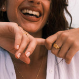Heart Signet Ring - Gold - Aaria London