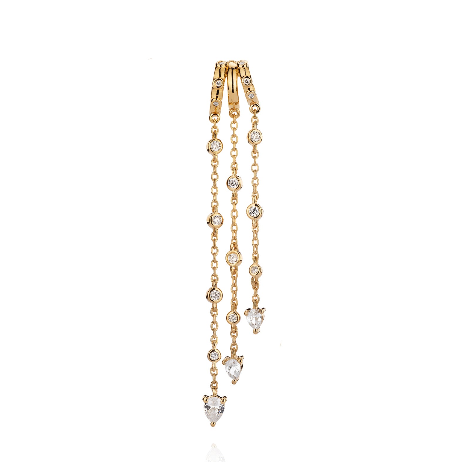 Alta Stacked Triple Hoop Illusion Earrings