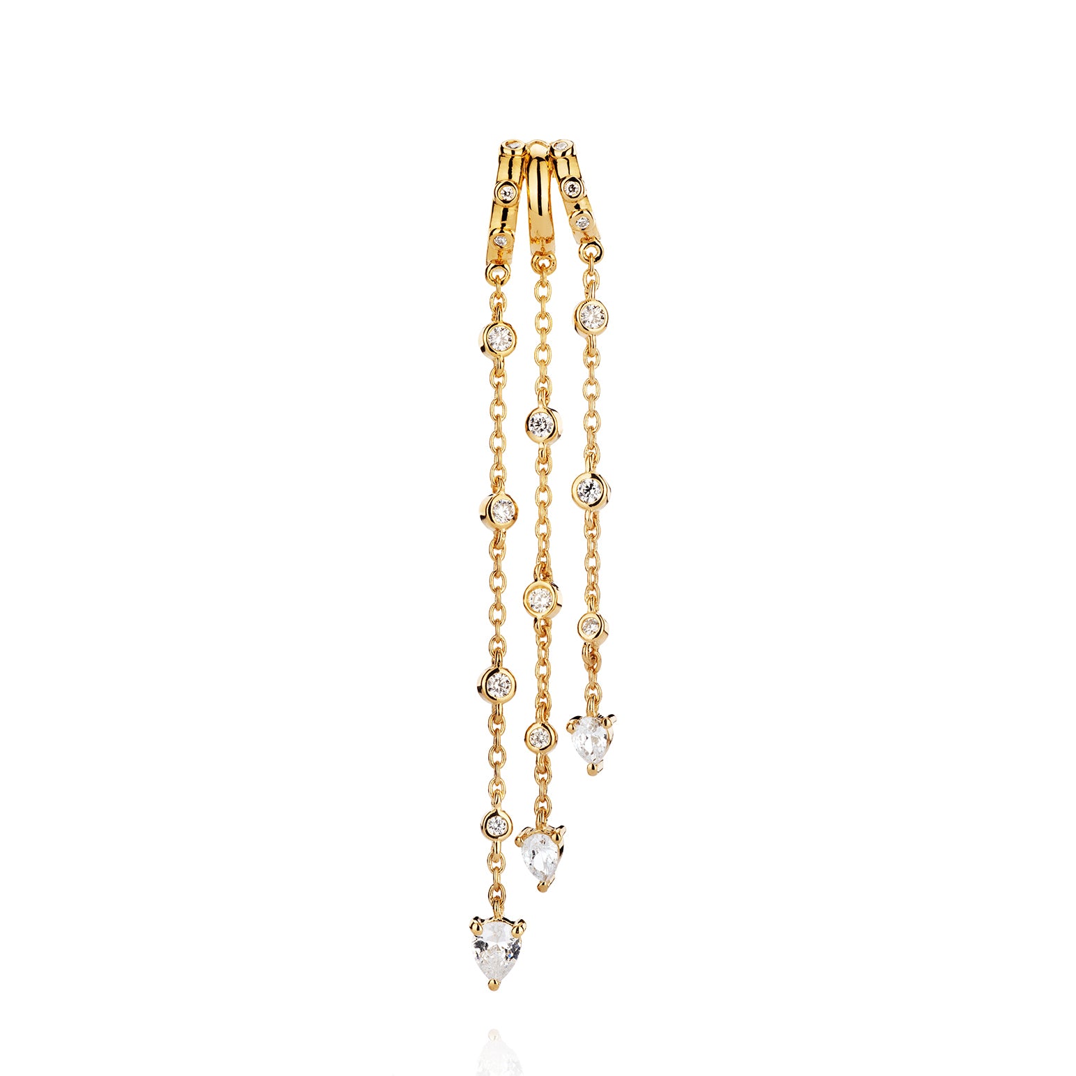 Alta Stacked Triple Hoop Illusion Earrings