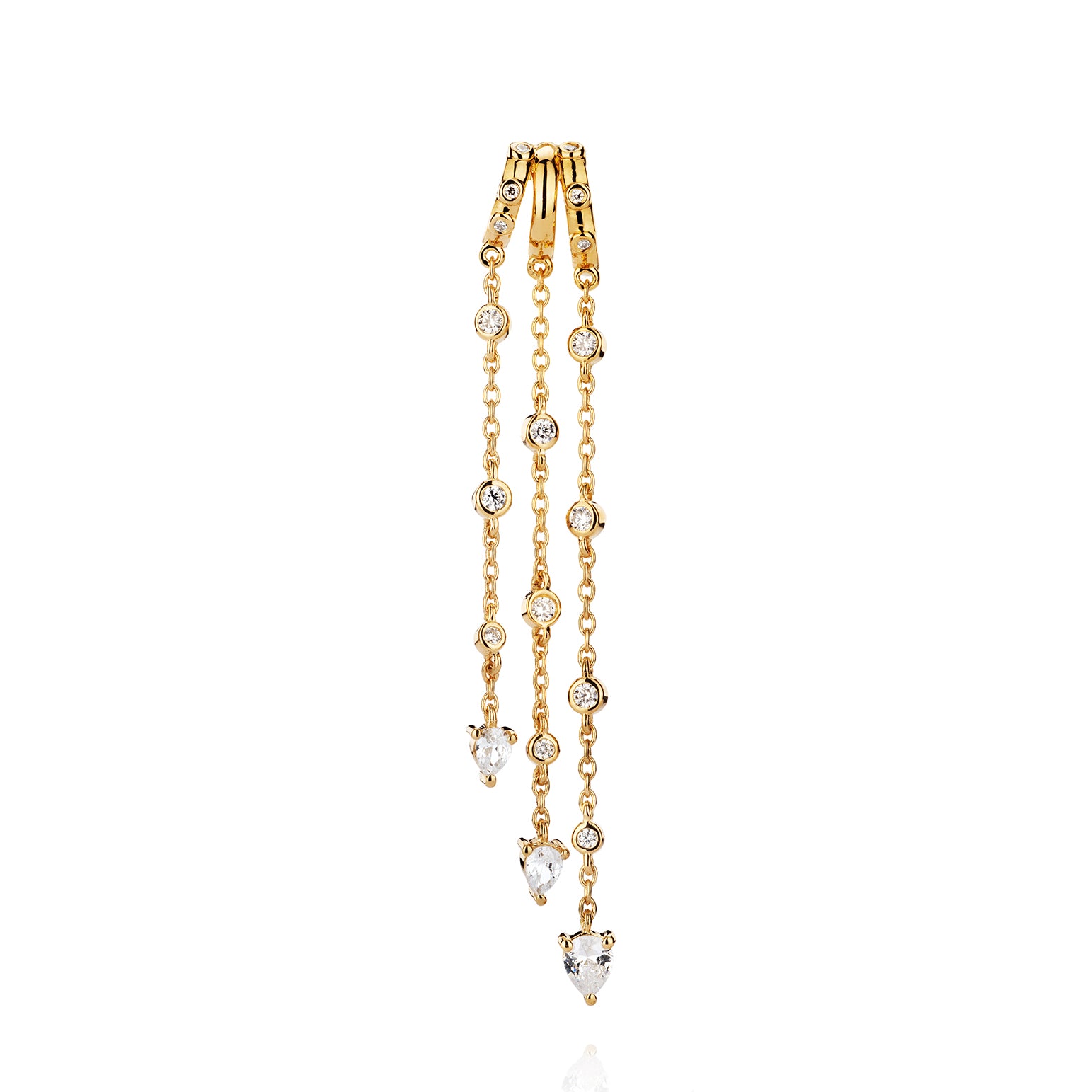 Alta Stacked Triple Hoop Illusion Earrings