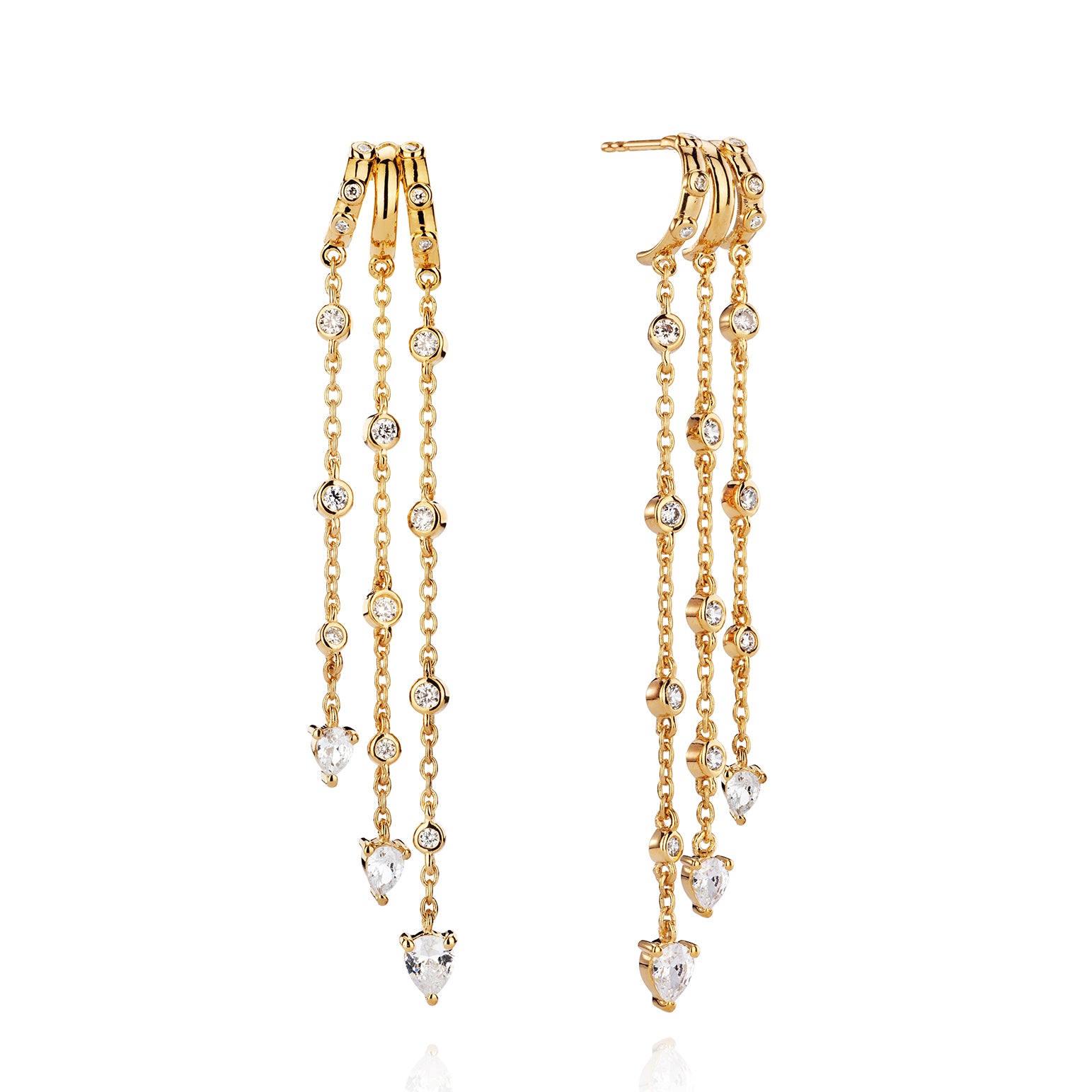 Alta Illusion Earrings Solid Diamond
