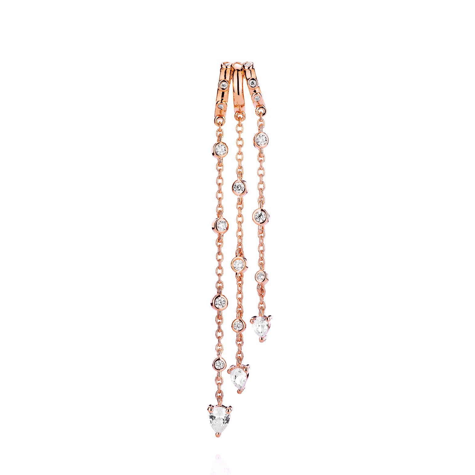Alta Stacked Triple Hoop Illusion Earrings