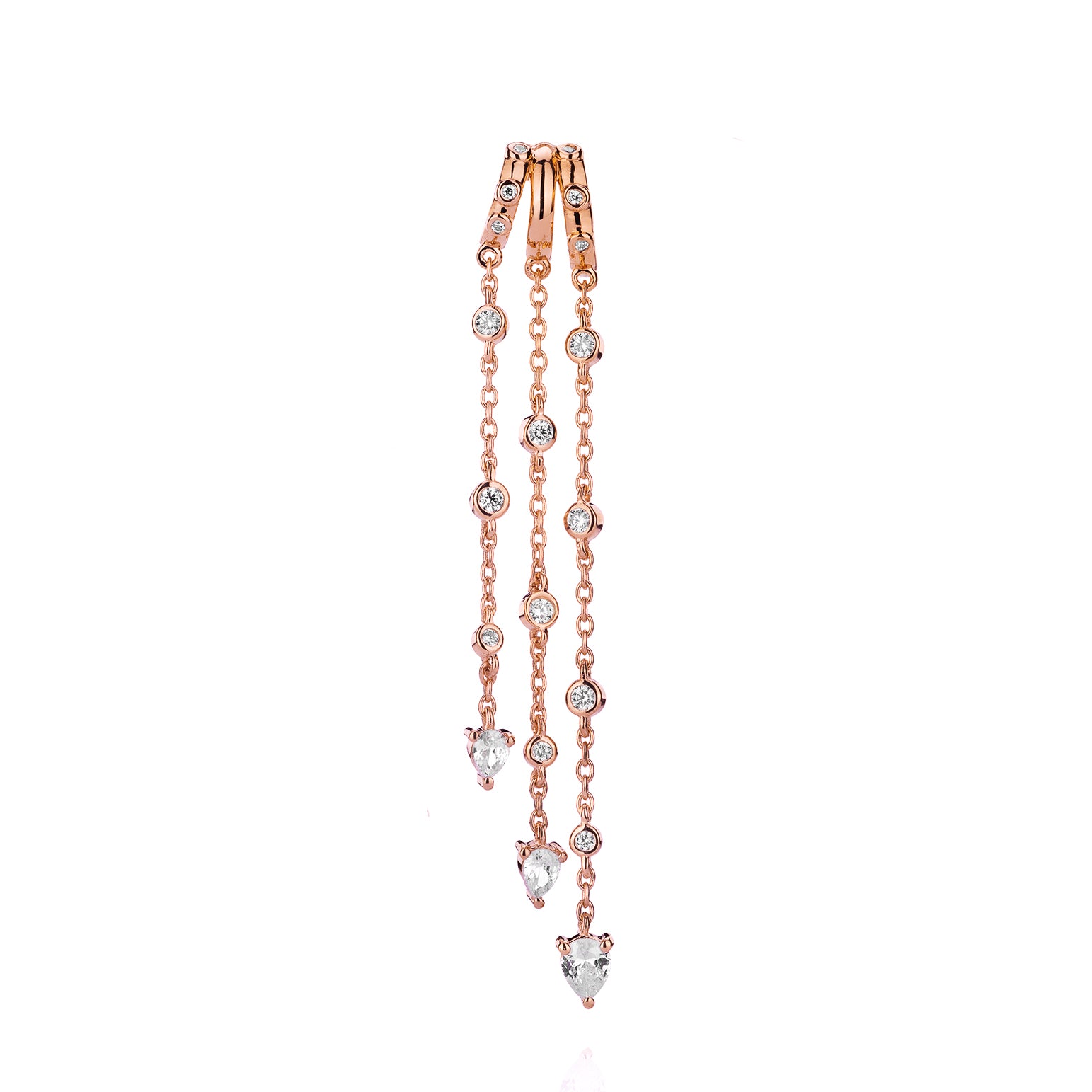 Alta Stacked Triple Hoop Illusion Earrings