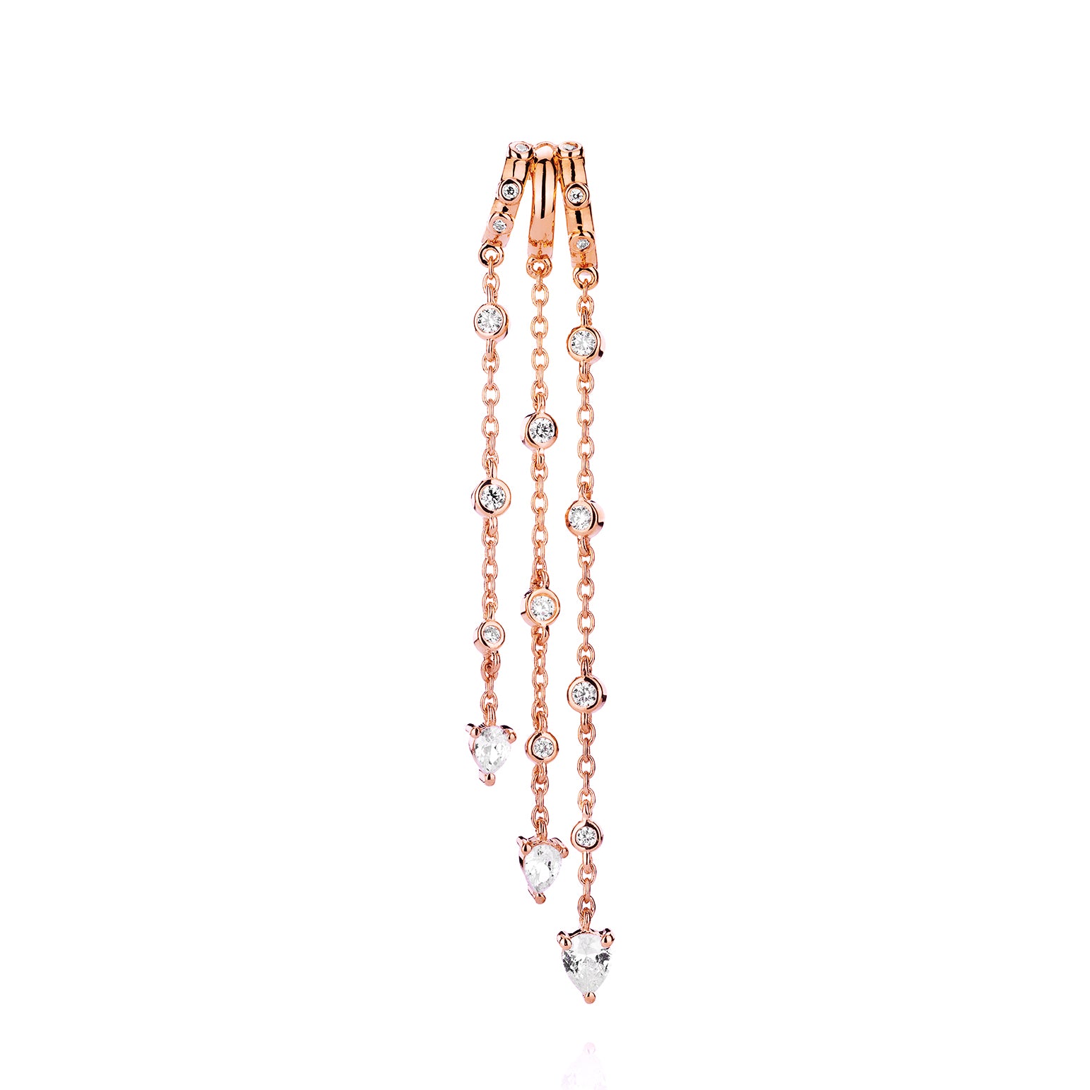 Alta Stacked Triple Hoop Illusion Earrings