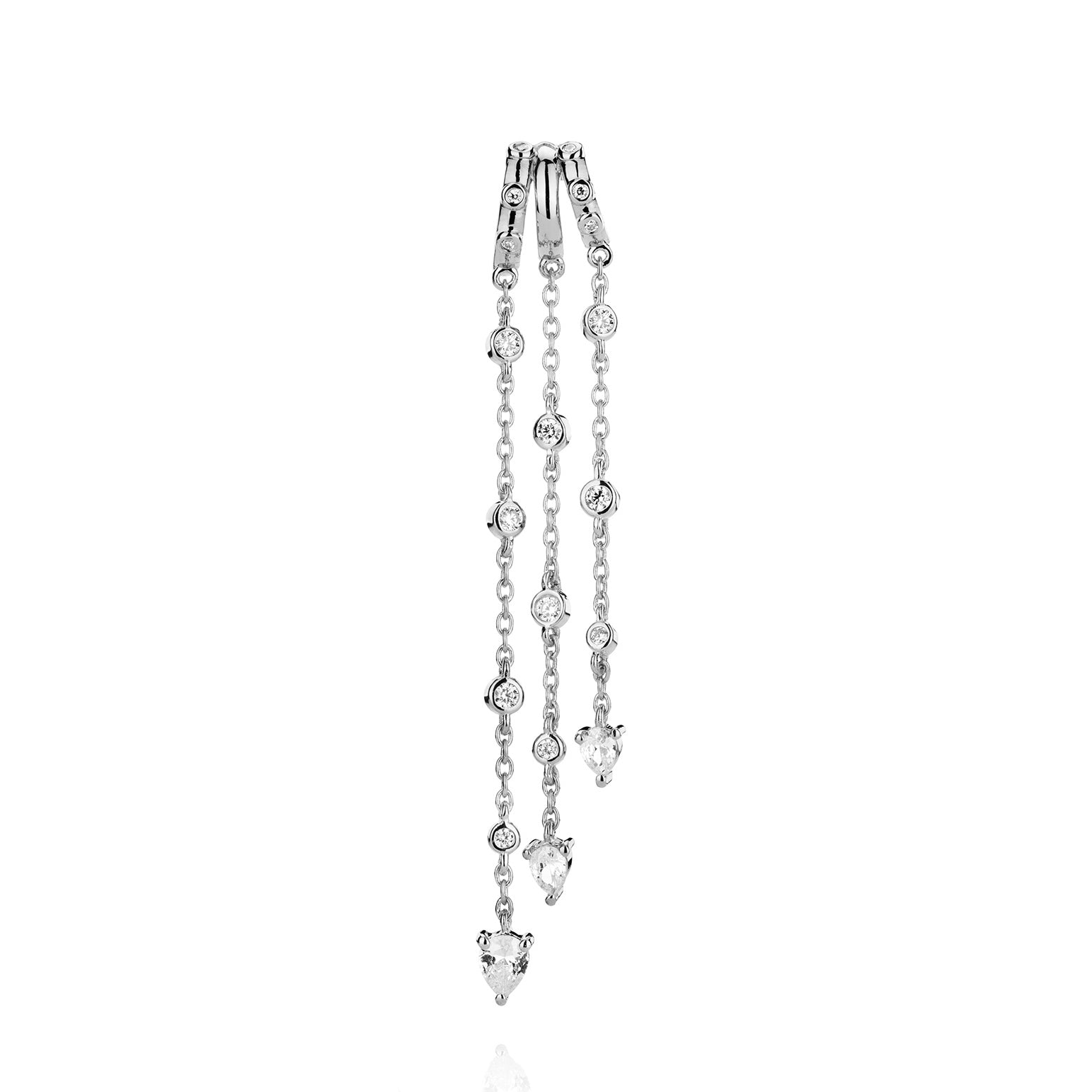 Alta Stacked Triple Hoop Illusion Earrings