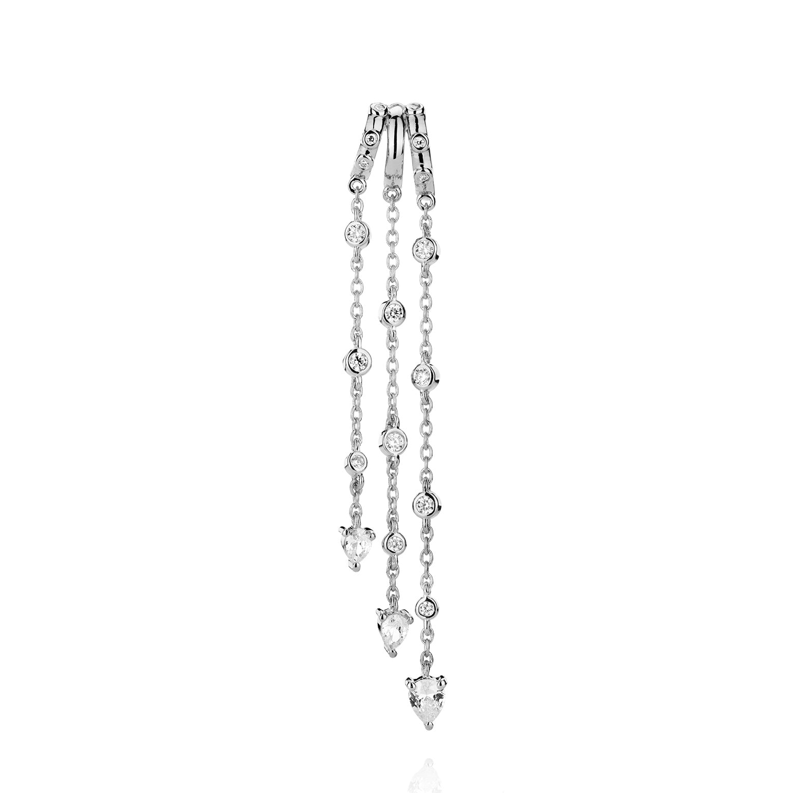 Alta Stacked Triple Hoop Illusion Earrings
