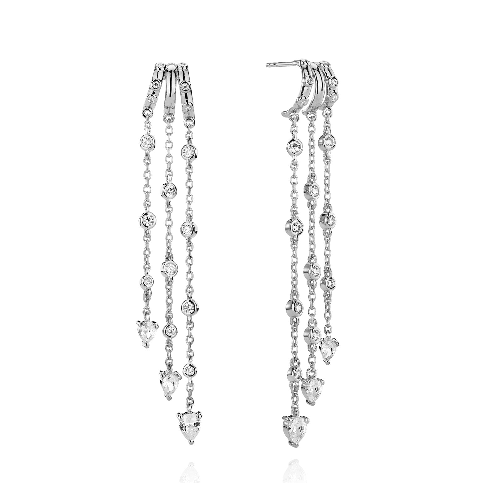 Alta Stacked Triple Hoop Illusion Earrings