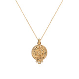 Aquarius Zodiac Necklace With Diamonds