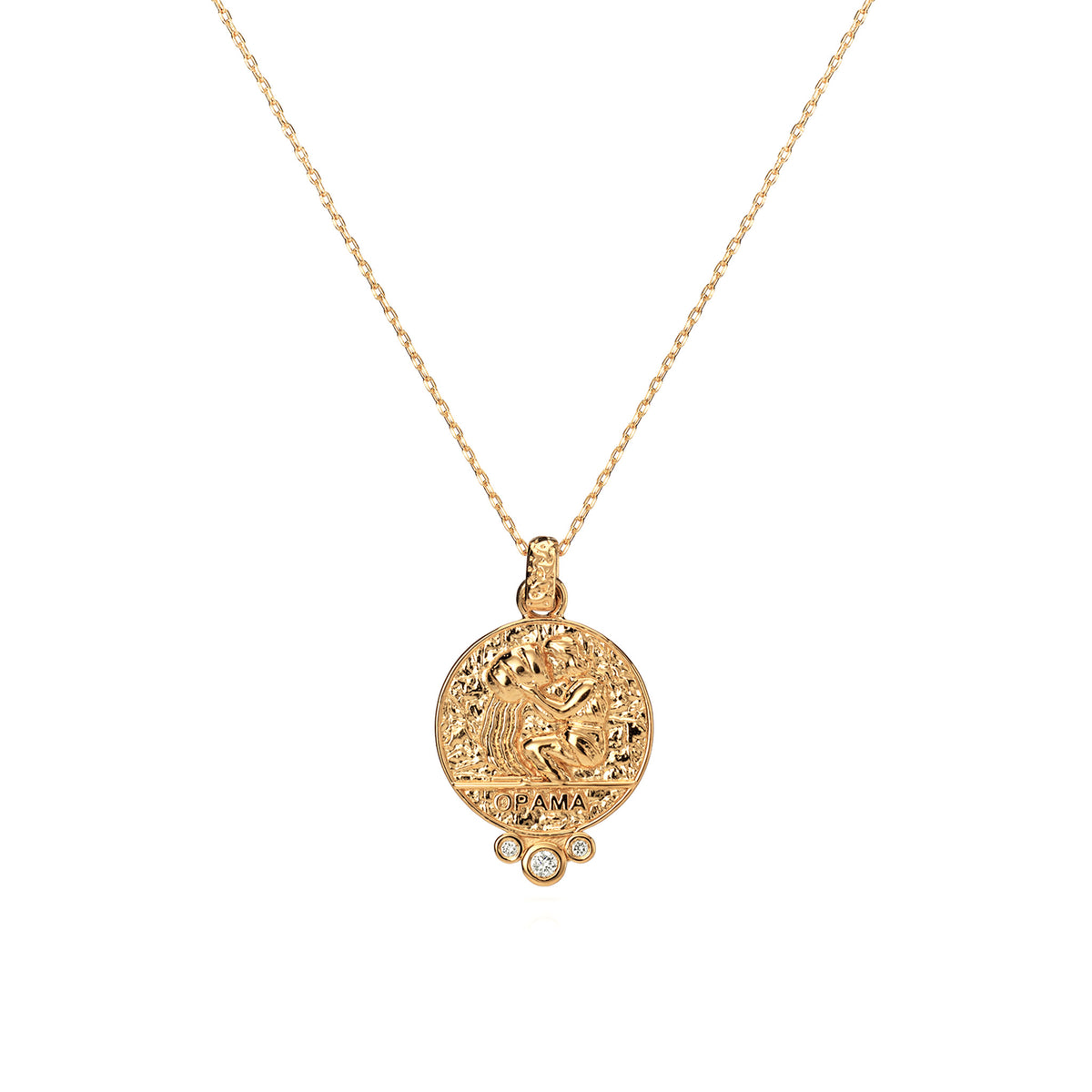 Aquarius Zodiac Necklace Diamonds