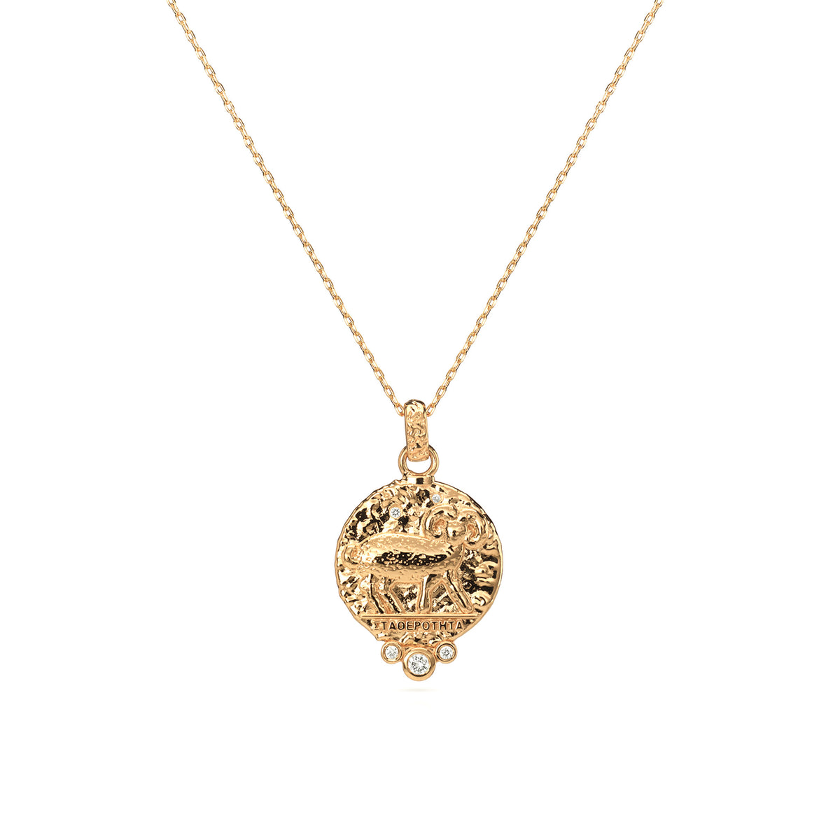Aries Zodiac Necklace Diamonds