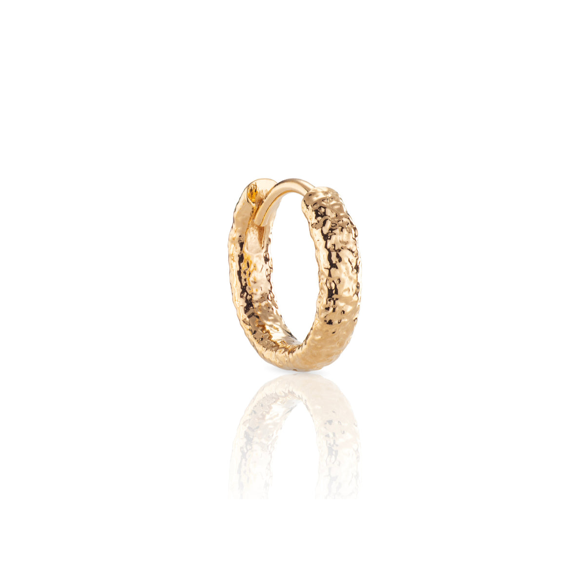 Artemis Hammered Hoop Earring