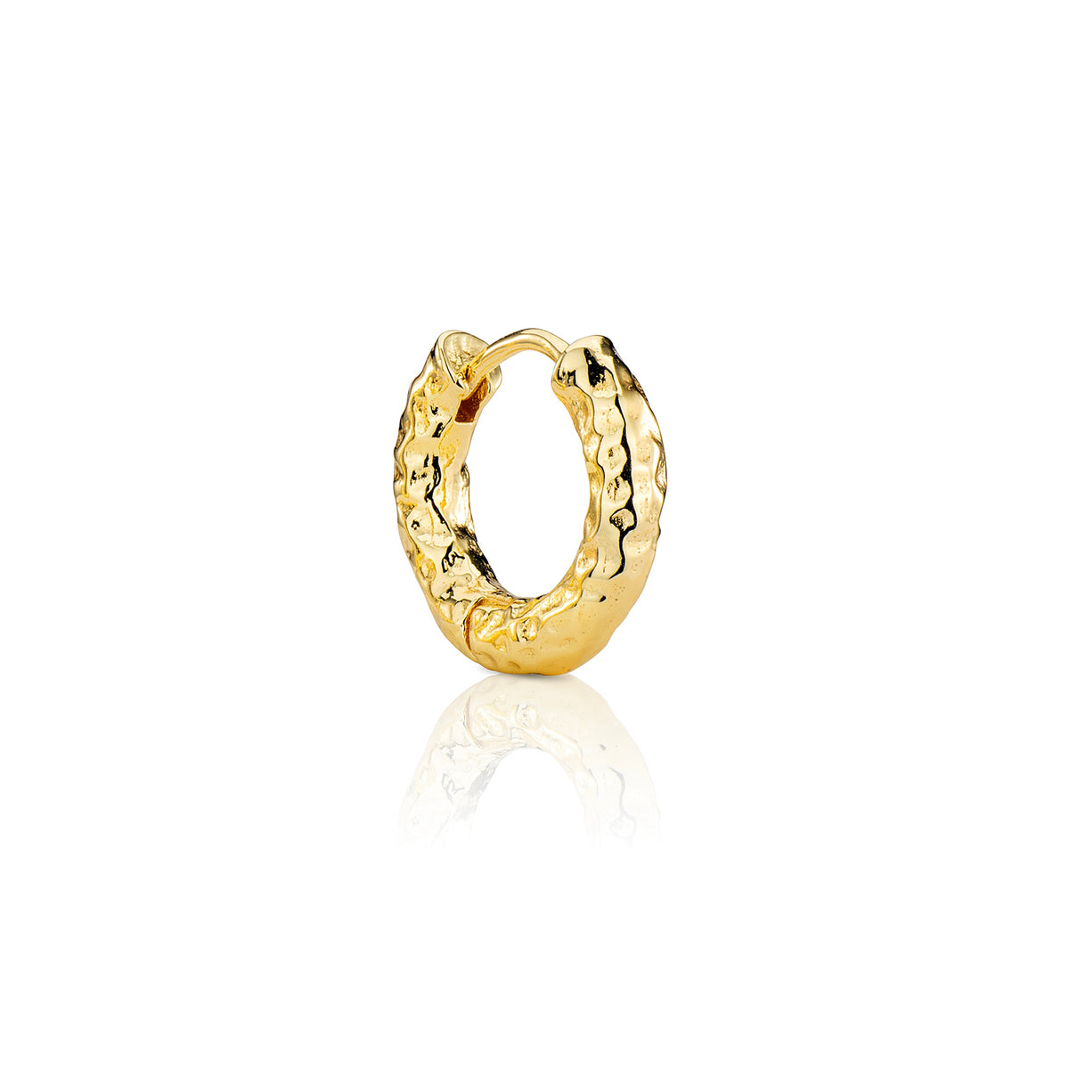 Bali Hammered Hoop Earring