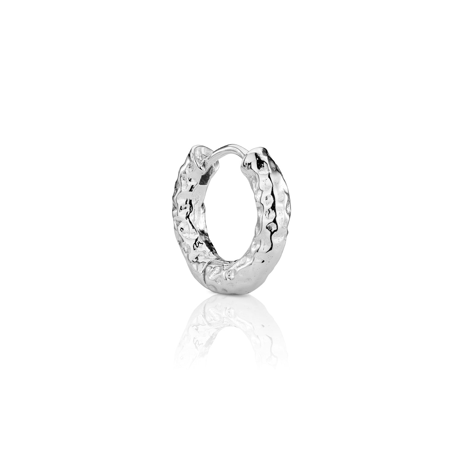 Bali Hammered Hoop Earring