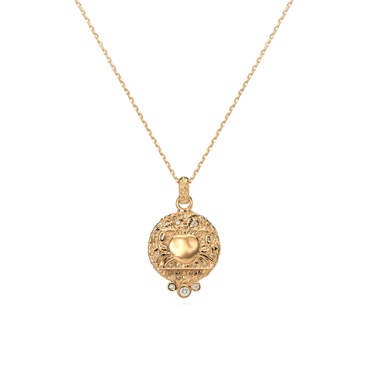 Cancer Zodiac Necklace Diamonds
