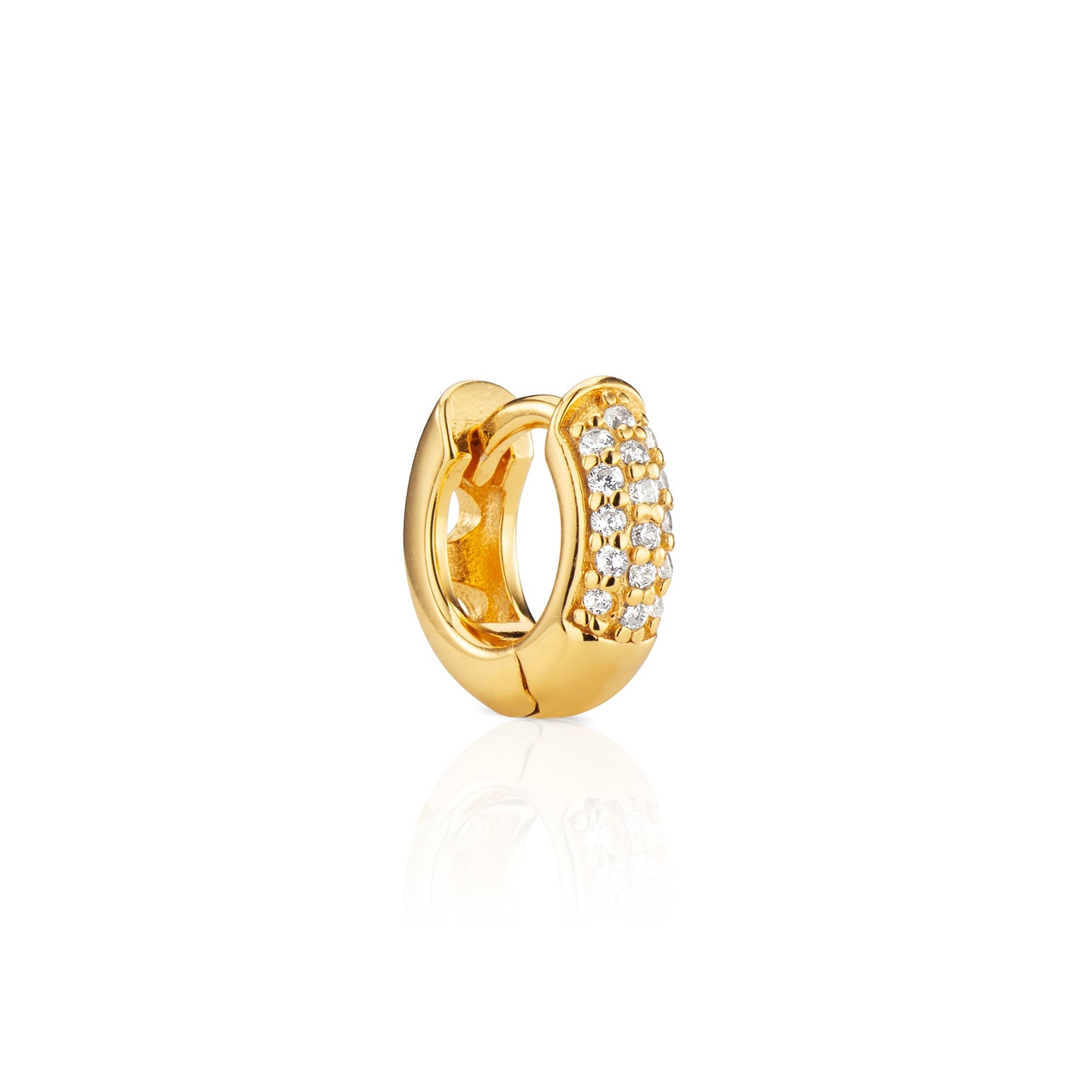 Capri Huggie Earring - Gold - Aaria London