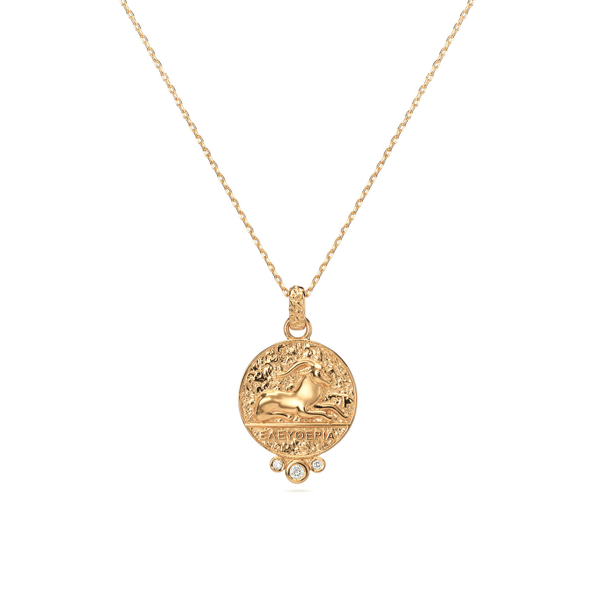 Capricorn Zodiac Necklace Diamonds