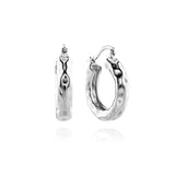 Chateau Hoop Earrings - Silver - Aaria London