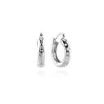 Chateau Mini Hoop Earrings - Silver - Aaria London