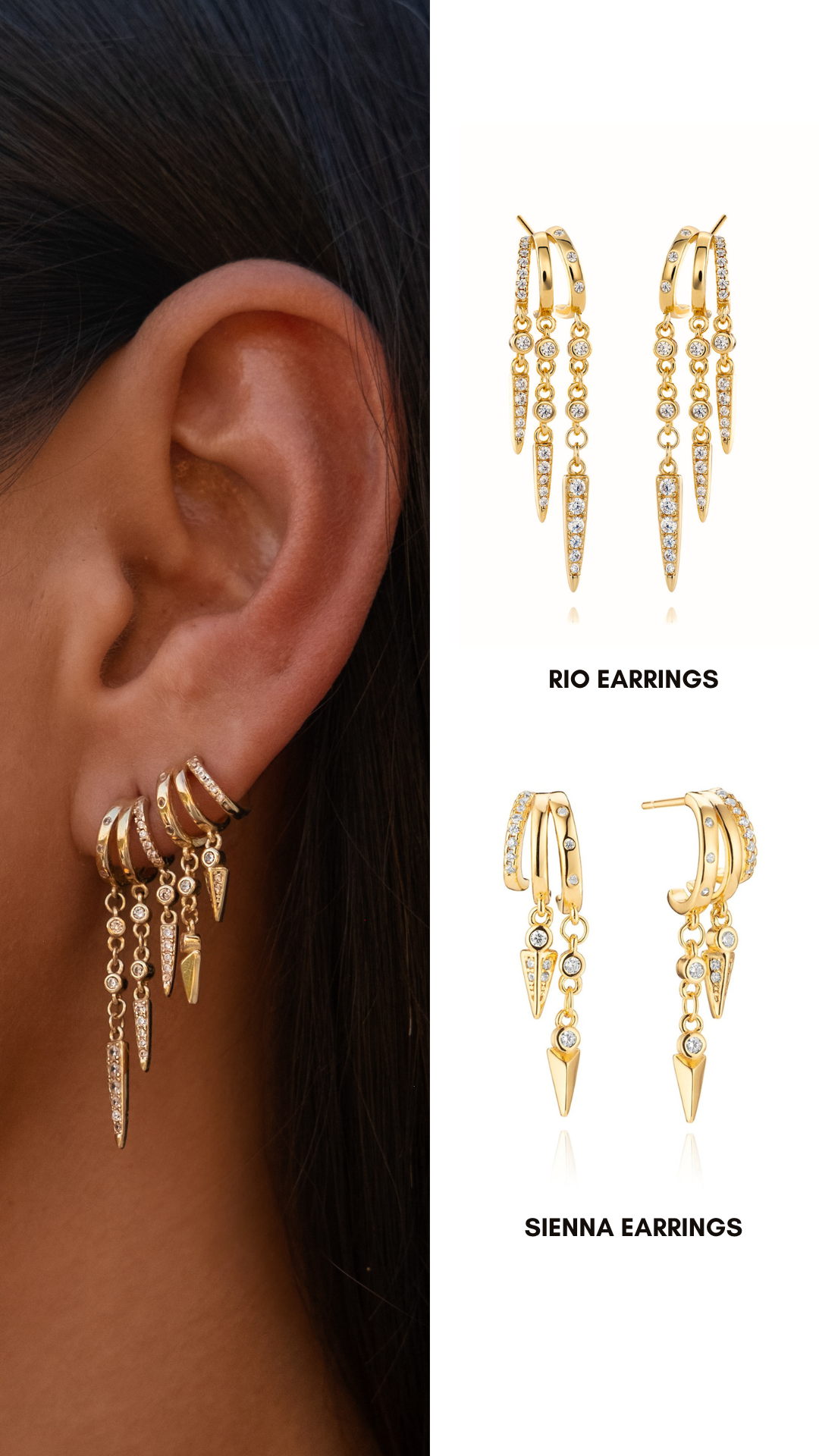 The Icon Bundle Illusion Earring Stack