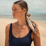 Sapphire Cascade Diamond Tennis Necklace - Solid Gold