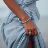 Signature Dotted Sapphire Diamond Tennis Bracelet - Solid Gold