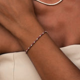 Signature Dotted Ruby Diamond Tennis Bracelet - Solid Gold