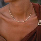 Ruby Cascade Diamond Tennis Necklace - Solid Gold