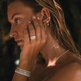 Honeycomb Diamond Tennis Bracelet - Solid Gold