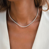 Hex Chunky Diamond Tennis Necklace - Solid Gold