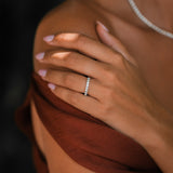 Domino Diamond Half Eternity Chunky Band Ring - Solid Gold