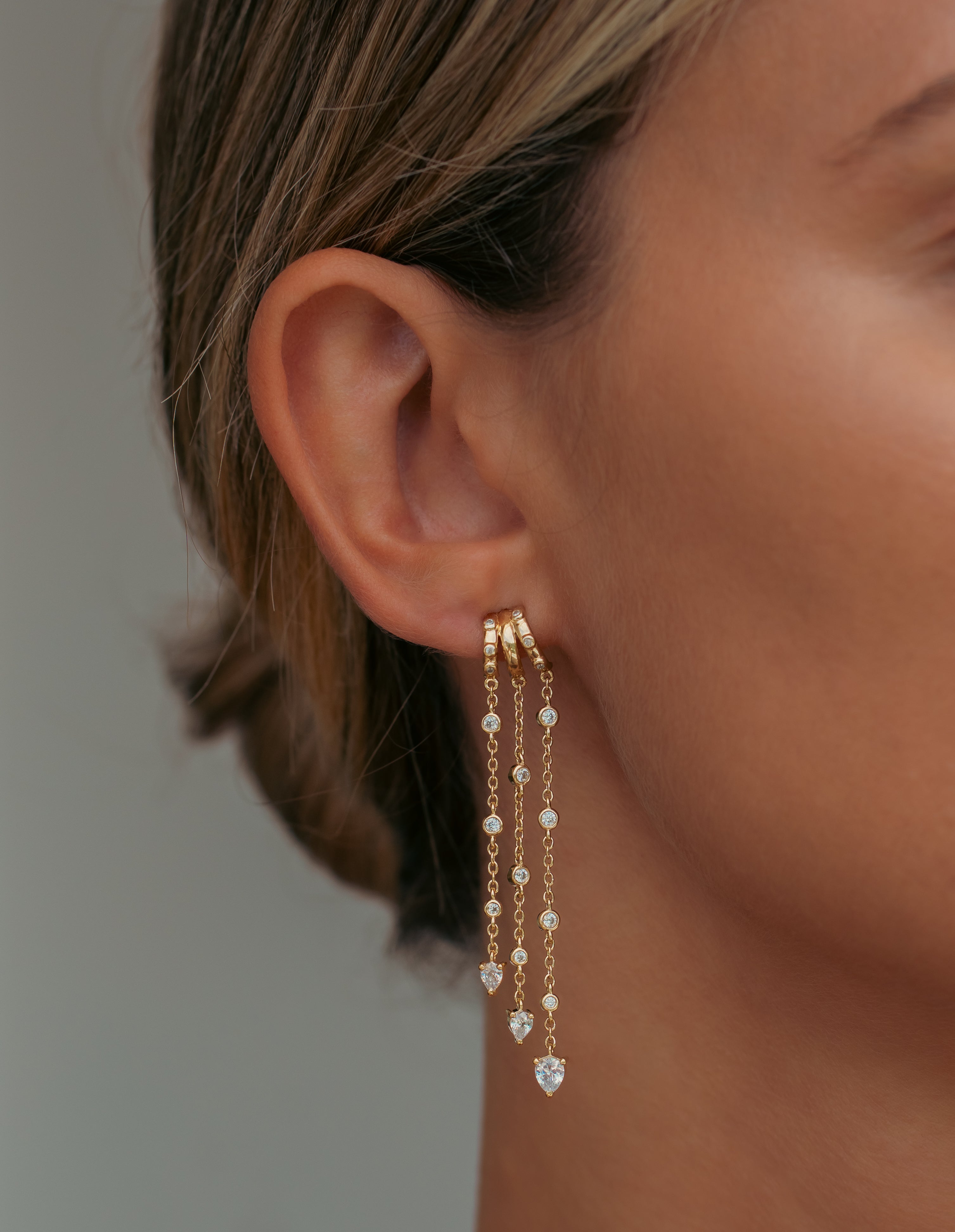 Alta Illusion Earrings - Solid Gold / Diamond