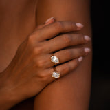 Square Molten Ring Moissanite