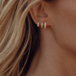 Maya Spike and Skye Hoop Earring - Silver - Aaria London