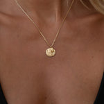 Snake Coin Necklace - Silver - Aaria London