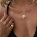 Snake Coin Necklace - Silver - Aaria London