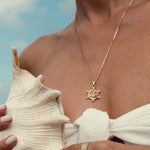 Medusa Medallion Coin Necklace - Gold - Aaria London