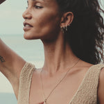 Maya Spike and Skye Hoop Earring - Silver - Aaria London