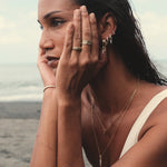 Maya Spike and Skye Hoop Earring - Silver - Aaria London