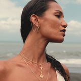 Medusa Medallion Coin Necklace - Gold - Aaria London