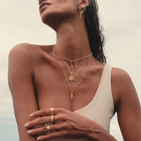 Iris Molten Spike Necklace - Gold - Aaria London