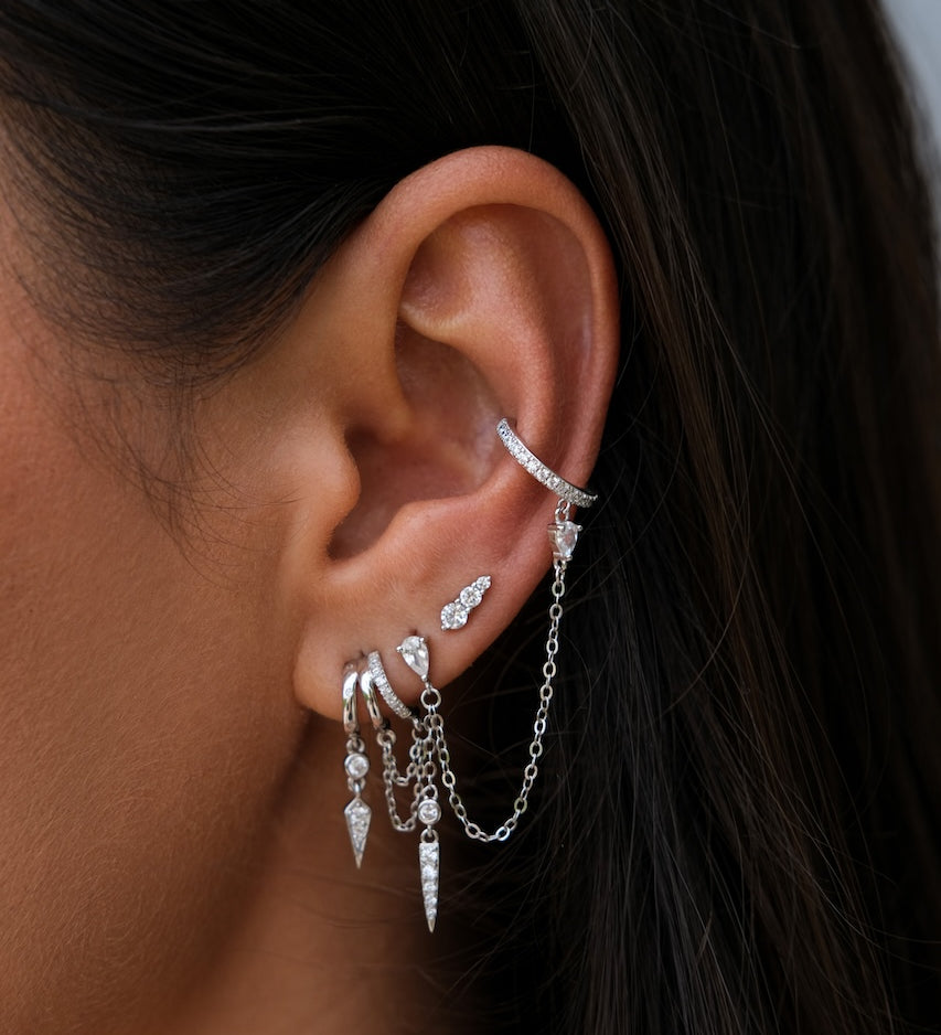 Maya Flatback Stud Earring - Solid Gold - Aaria London