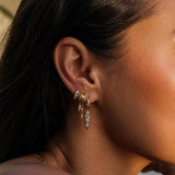 Iris Molten Spike Charm Earring - Silver - Aaria London