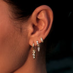 Maya Spike and Skye Hoop Earring - Silver - Aaria London