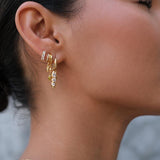 Iris Molten Spike Charm Earring - Silver - Aaria London