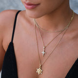 Medusa Medallion Coin Necklace - Gold - Aaria London