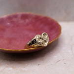 Heart Signet Ring - Gold - Aaria London