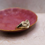Heart Signet Ring - Gold - Aaria London