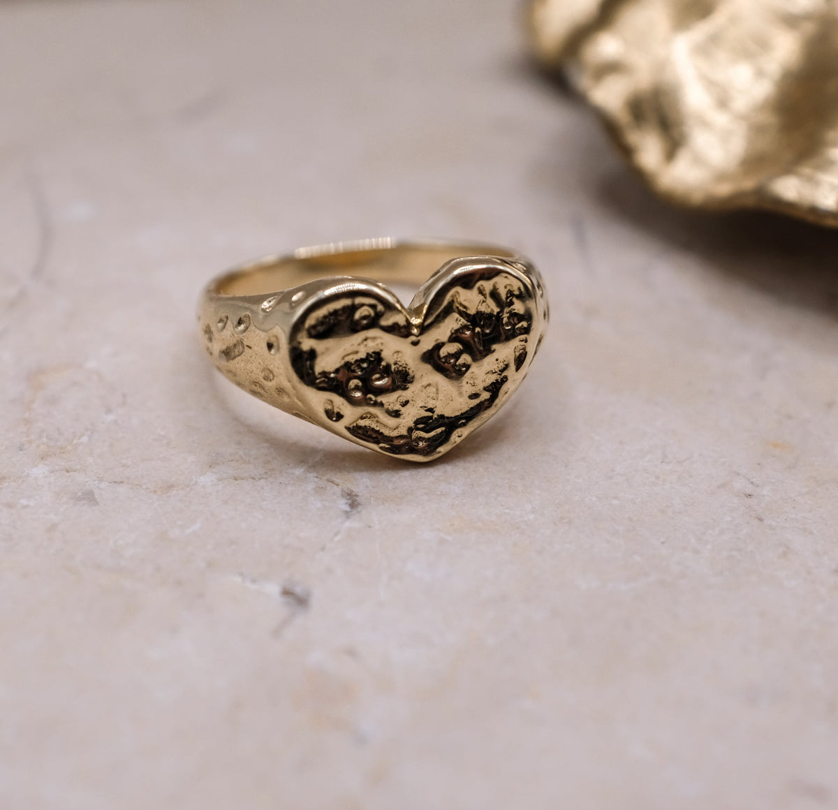 Heart Signet Ring - Silver - Aaria London
