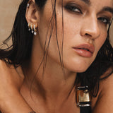 Diamond Drop Earring Charm - 14k Solid Gold and Lab Diamonds