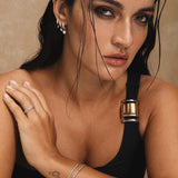 Diamond Drop Earring Charm - 14k Solid Gold and Lab Diamonds